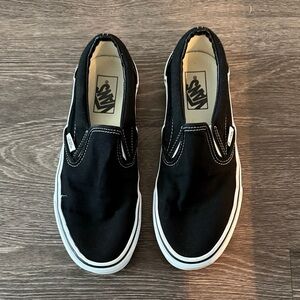 Vans Classic Black Canvas Slip-Ons